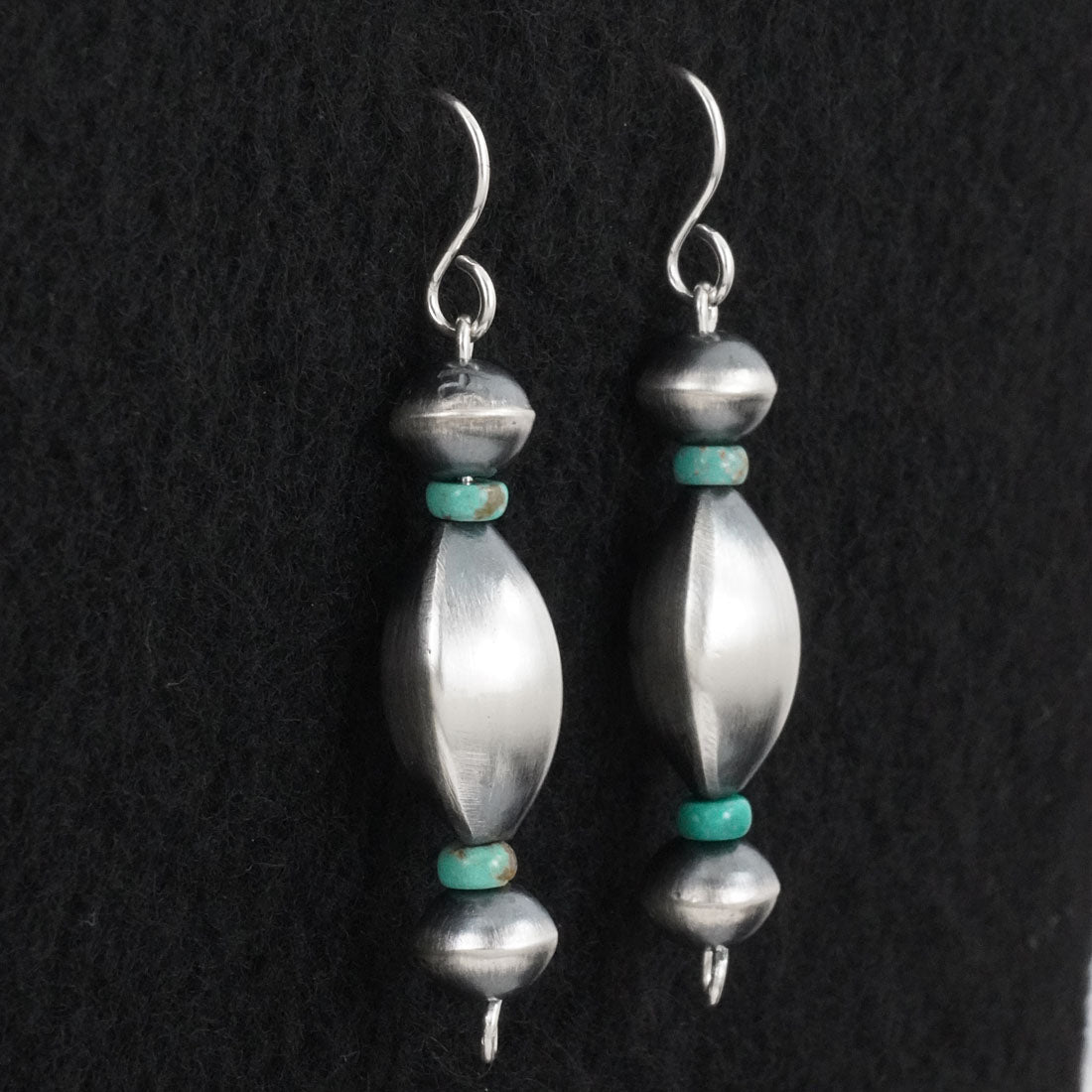 Tonisha Haley Turquoise & Sterling Silver Navajo Pearl Earrings
