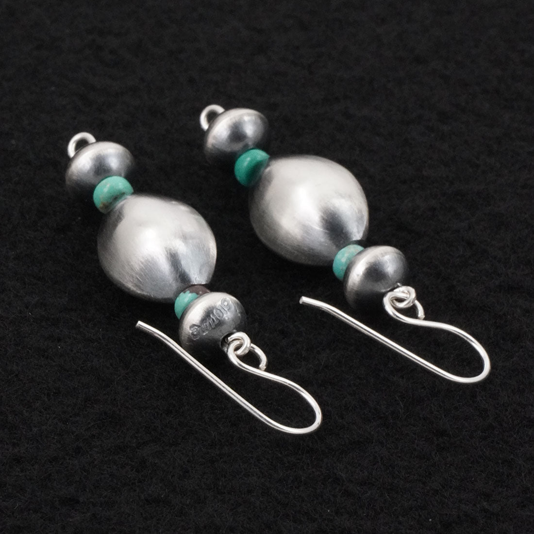 Tonisha Haley Turquoise & Sterling Silver Navajo Pearl Earrings