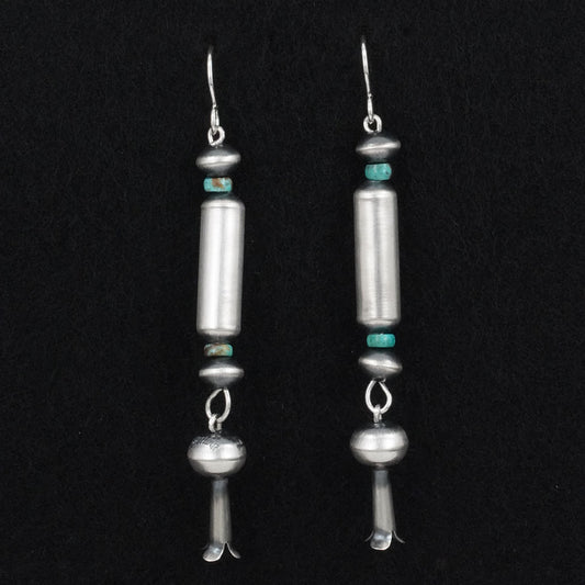 Tonisha Haley Turquoise & Sterling Silver Navajo Pearl Earrings