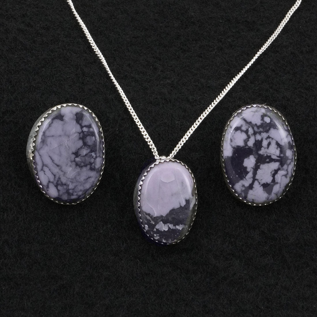 Murray Hannaweeka Morado & Sterling Silver Necklace Set