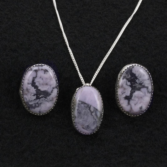 Murray Hannaweeka Morado & Sterling Silver Necklace Set
