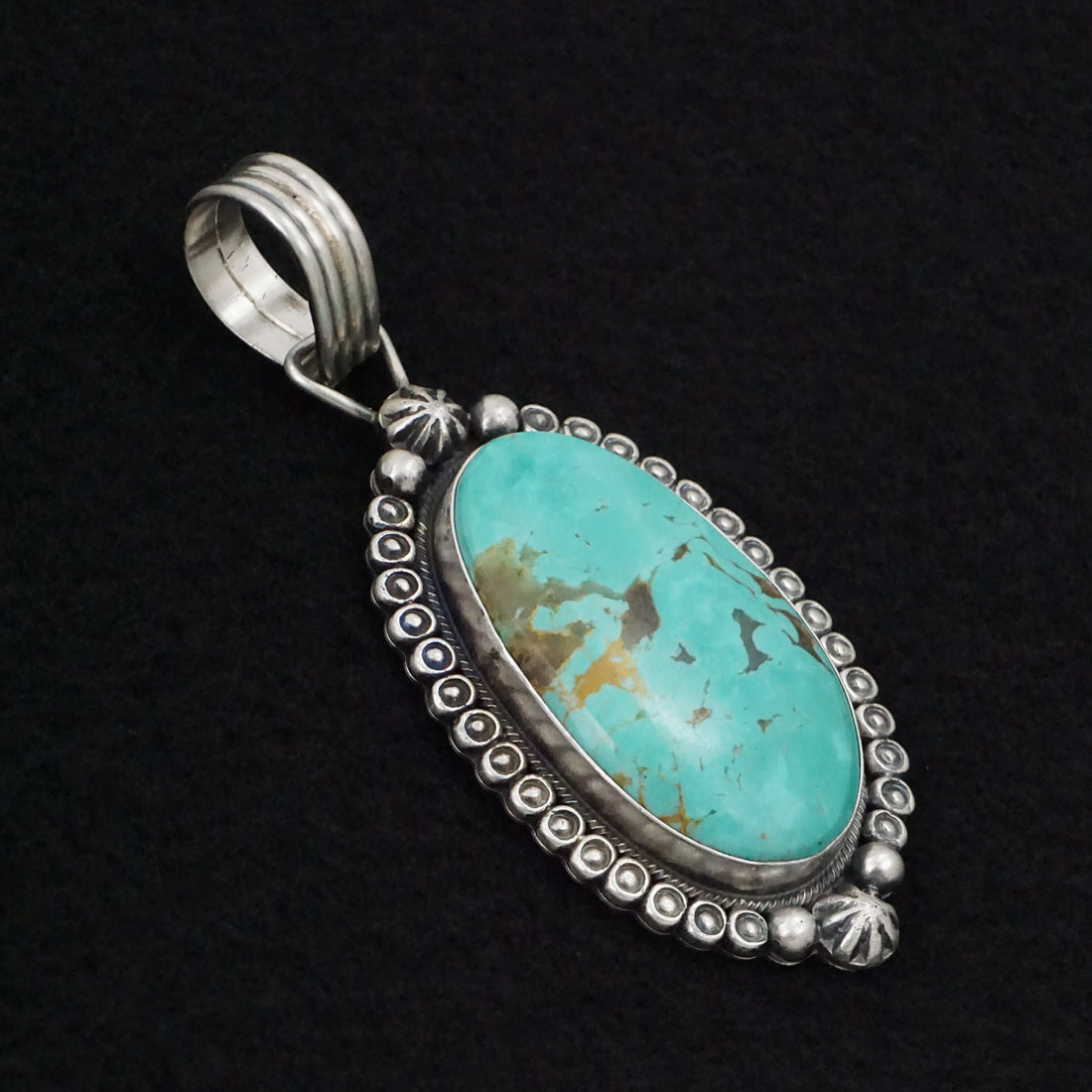 Jackson Hoskie Turquoise & Sterling Silver Pendant