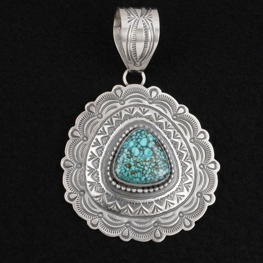 Arnold Blackgoat Turquoise & Sterling Silver Pendant