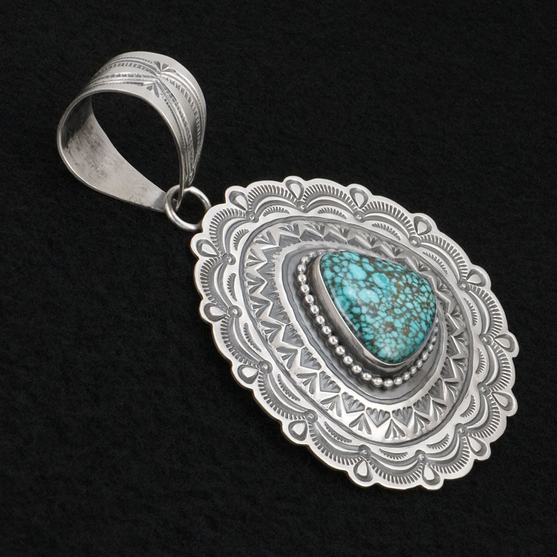 Arnold Blackgoat Turquoise & Sterling Silver Pendant