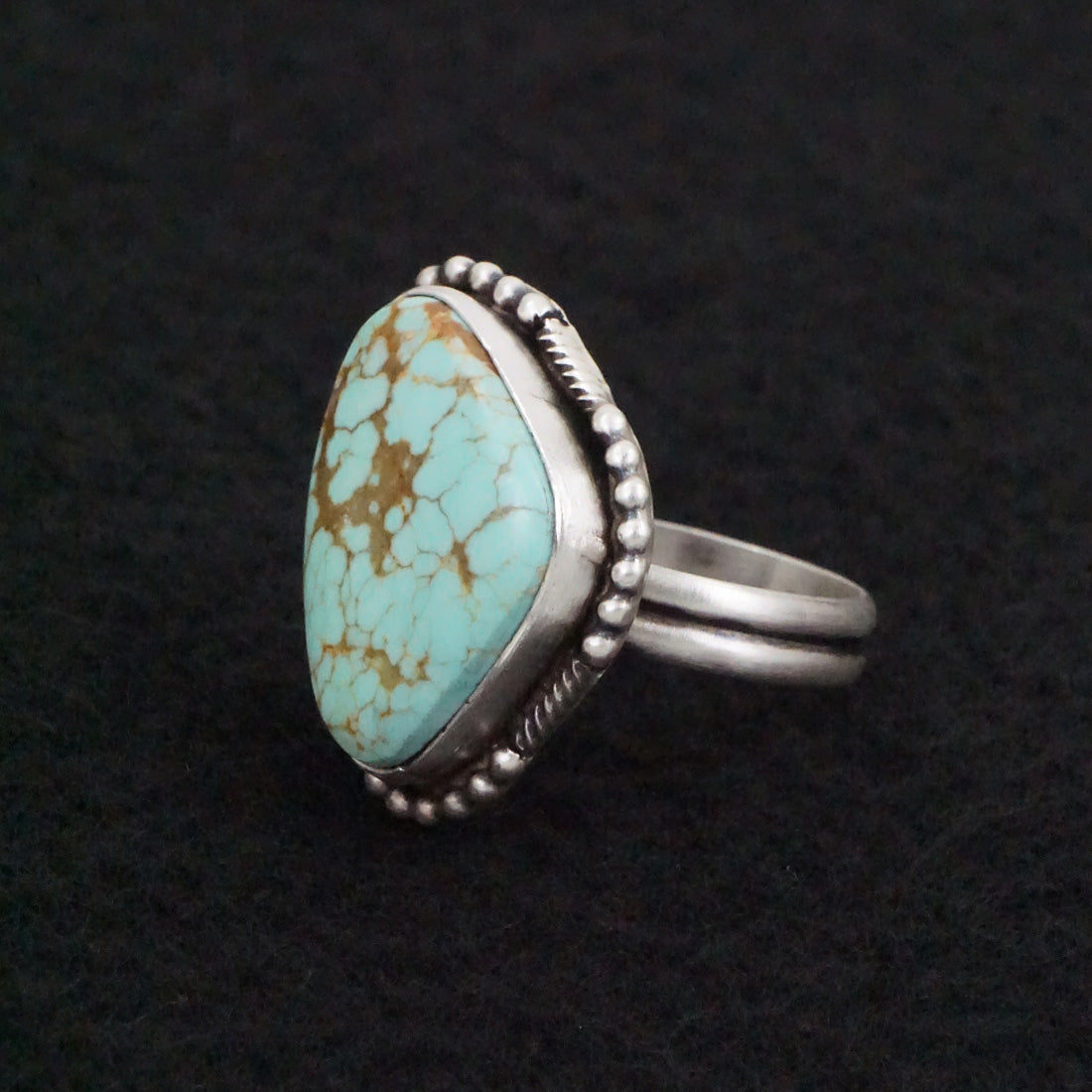 Jameson Garcia Turquoise & Sterling Silver Ring Adjustable