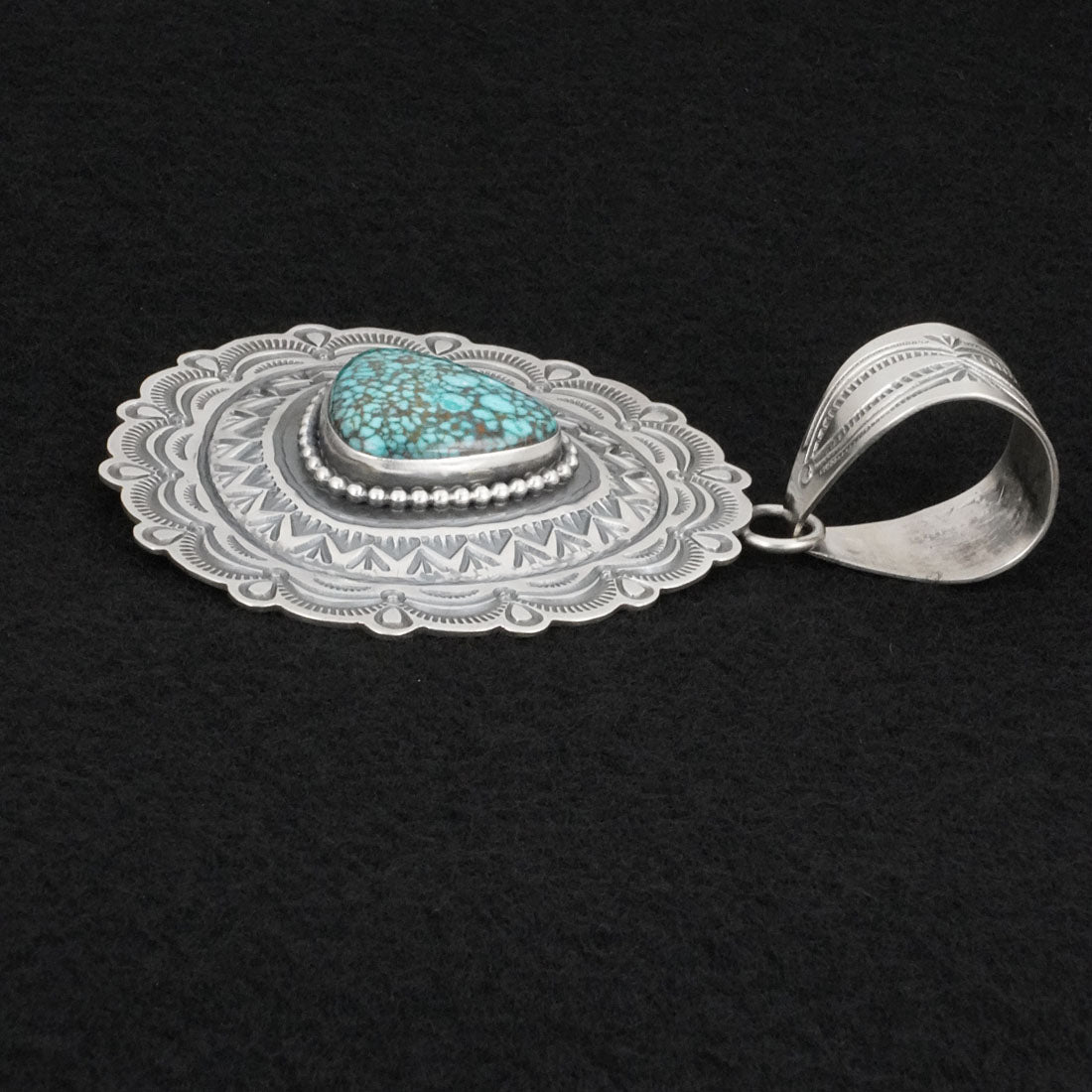 Arnold Blackgoat Turquoise & Sterling Silver Pendant