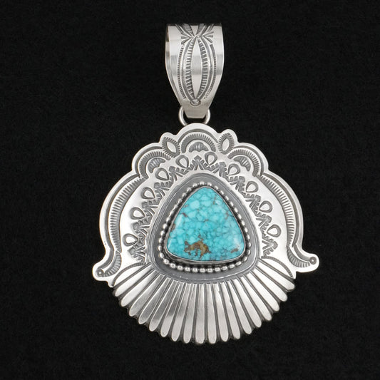 Arnold Blackgoat Turquoise & Sterling Silver Pendant