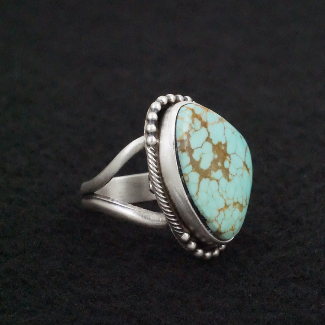 Jameson Garcia Turquoise & Sterling Silver Ring Adjustable