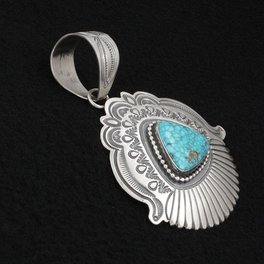 Arnold Blackgoat Turquoise & Sterling Silver Pendant