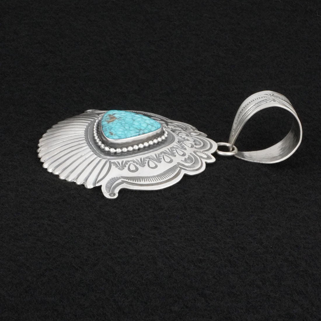Arnold Blackgoat Turquoise & Sterling Silver Pendant