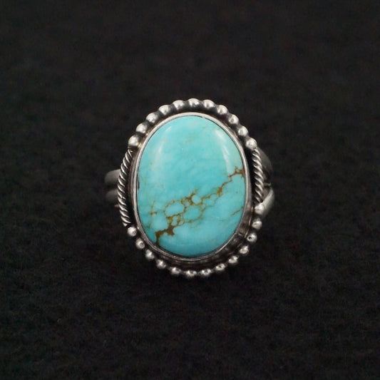 Jameson Garcia Turquoise & Sterling Silver Ring Adjustable