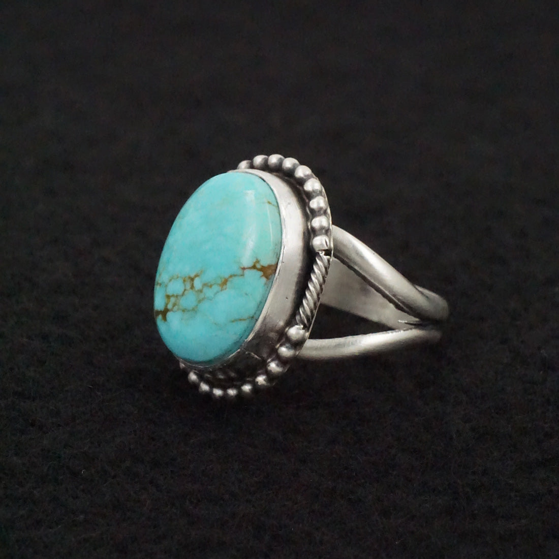 Jameson Garcia Turquoise & Sterling Silver Ring Adjustable