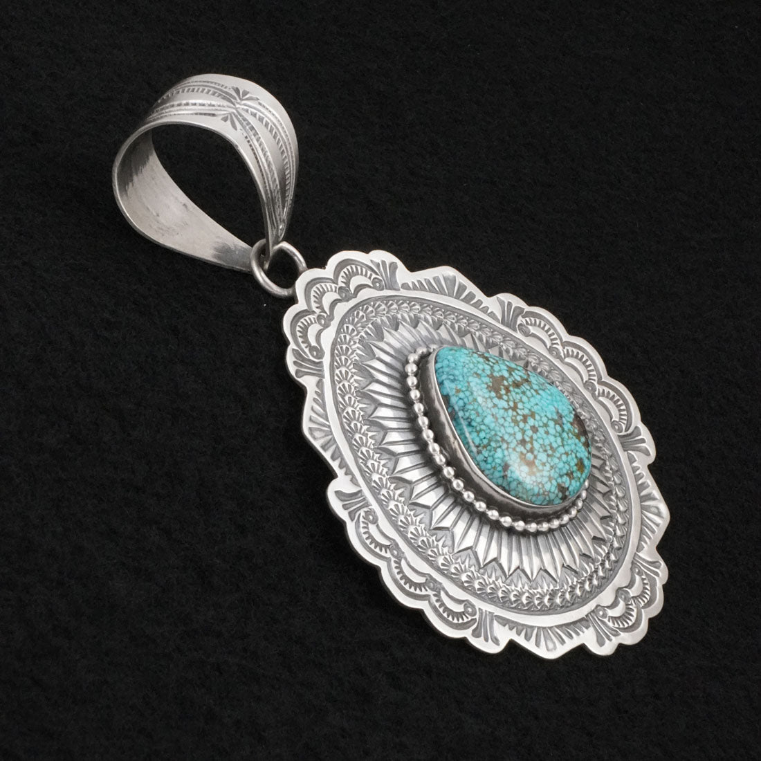 Arnold Blackgoat Turquoise & Sterling Silver Pendant