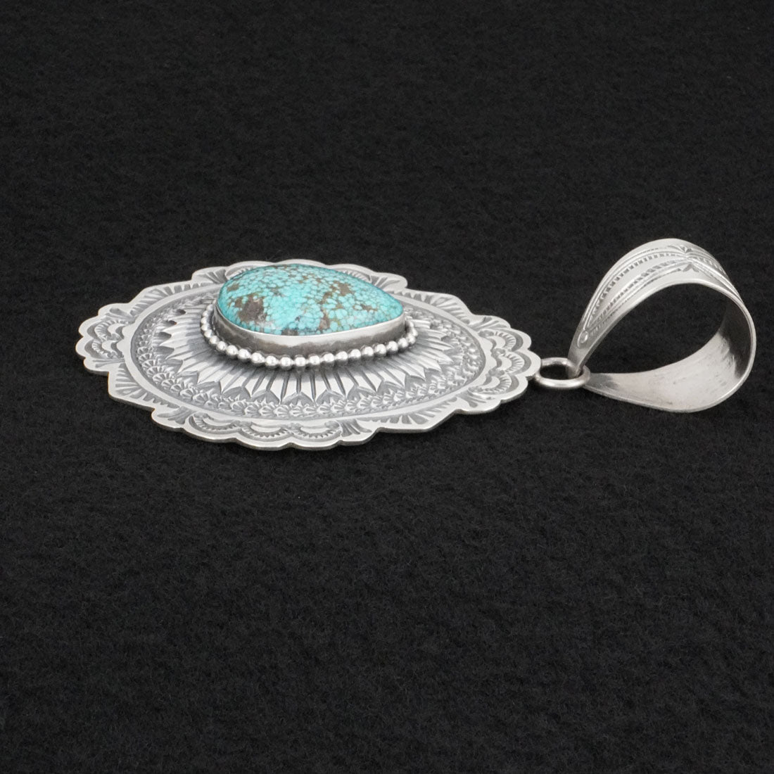Arnold Blackgoat Turquoise & Sterling Silver Pendant