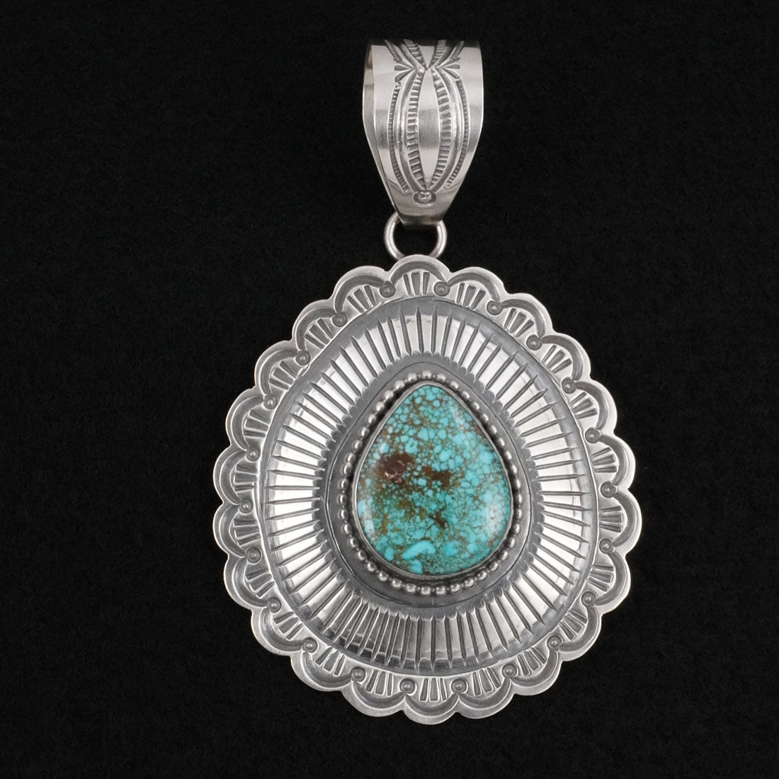 Arnold Blackgoat Turquoise & Sterling Silver Pendant