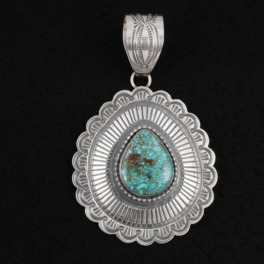 Arnold Blackgoat Turquoise & Sterling Silver Pendant