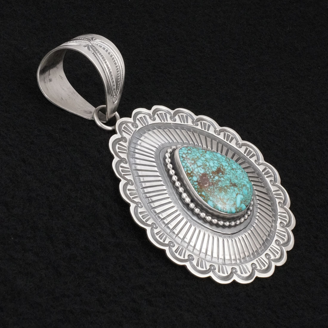 Arnold Blackgoat Turquoise & Sterling Silver Pendant