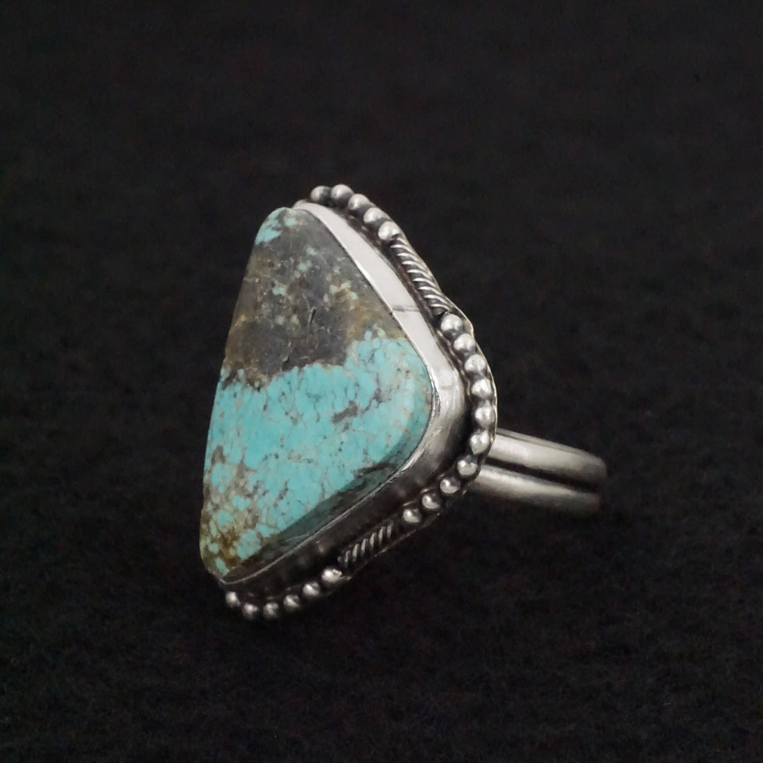 Jameson Garcia Turquoise & Sterling Silver Ring Adjustable