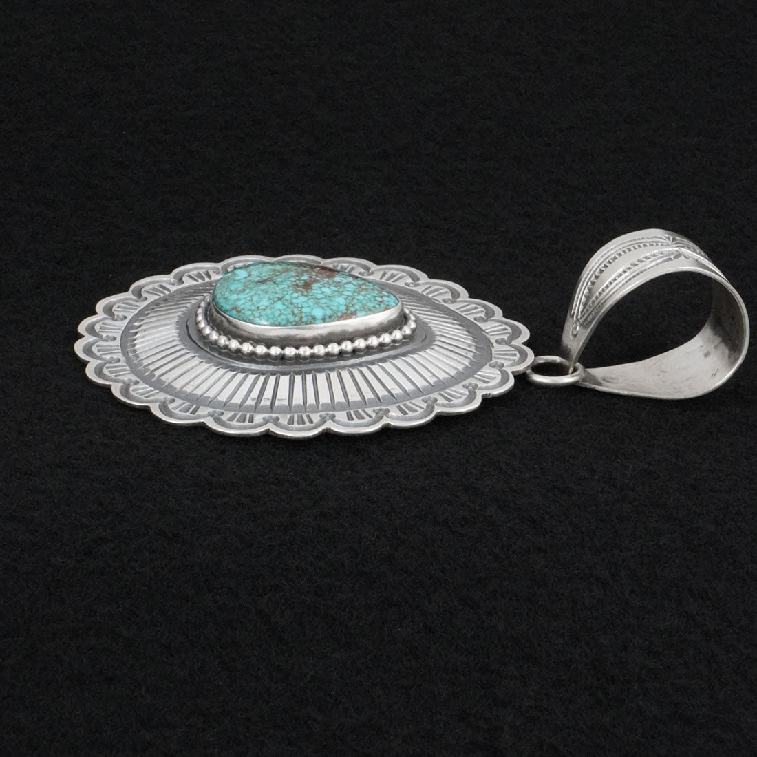 Arnold Blackgoat Turquoise & Sterling Silver Pendant