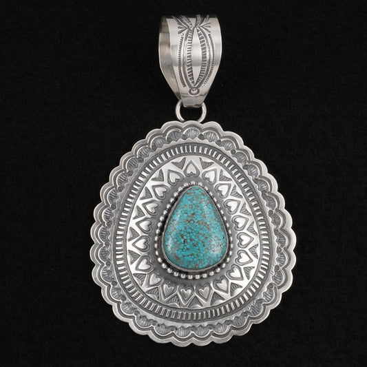 Arnold Blackgoat Turquoise & Sterling Silver Pendant
