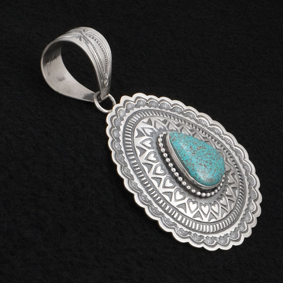 Arnold Blackgoat Turquoise & Sterling Silver Pendant