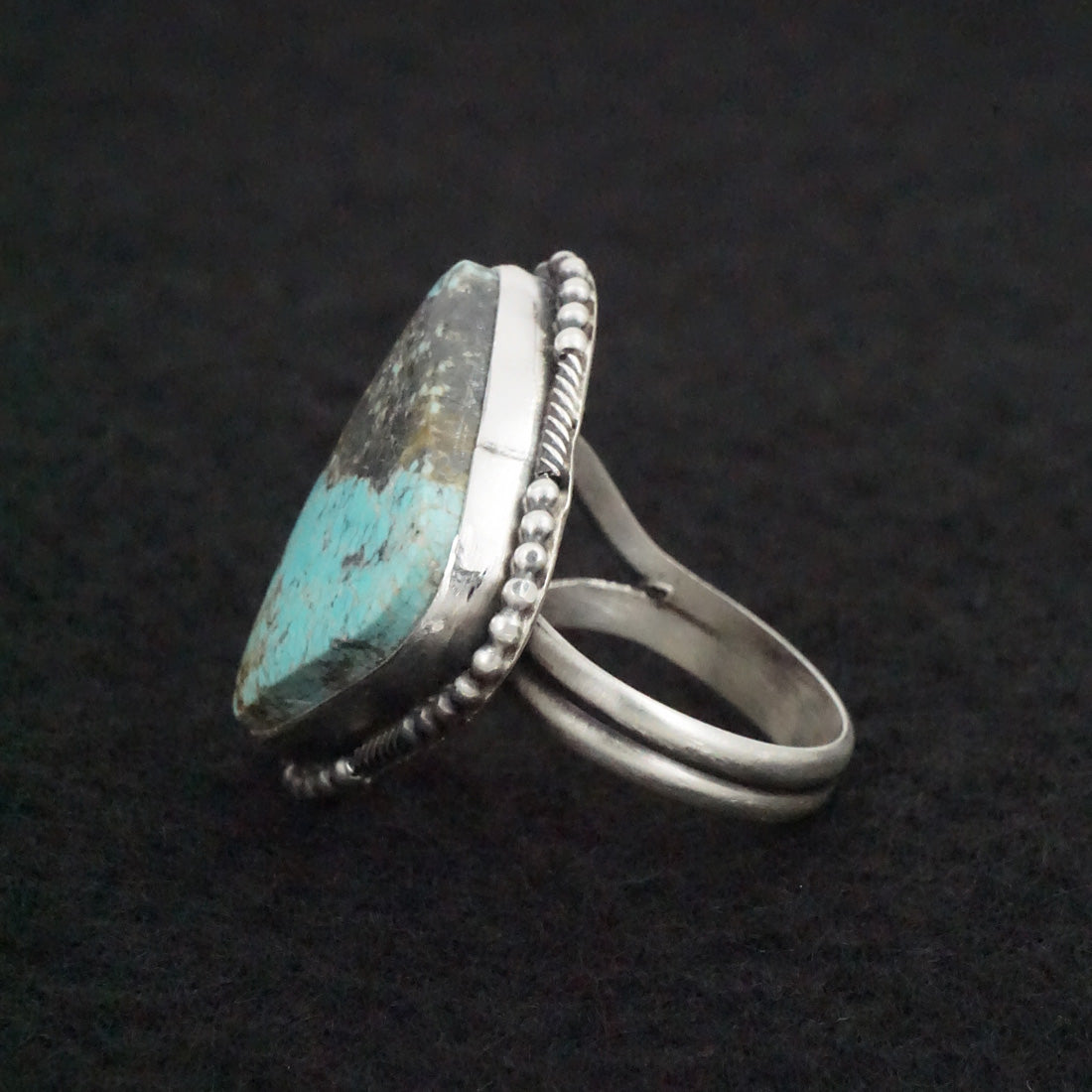 Jameson Garcia Turquoise & Sterling Silver Ring Adjustable