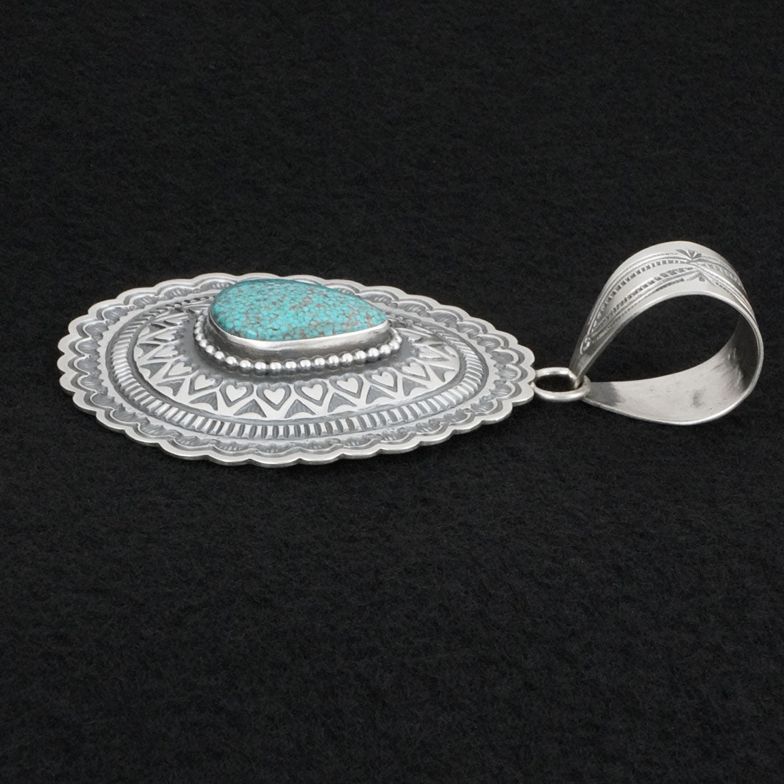 Arnold Blackgoat Turquoise & Sterling Silver Pendant