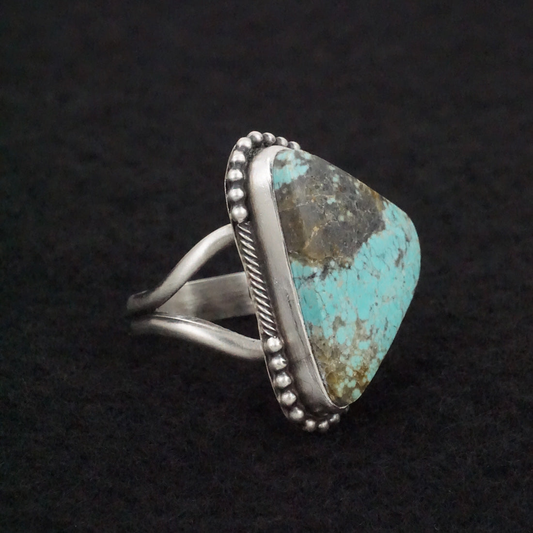 Jameson Garcia Turquoise & Sterling Silver Ring Adjustable