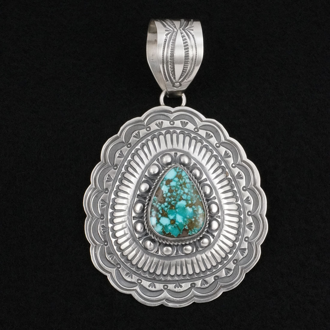 Arnold Blackgoat Turquoise & Sterling Silver Pendant