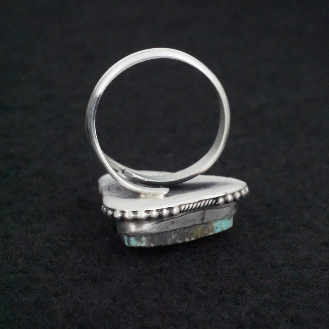 Jameson Garcia Turquoise & Sterling Silver Ring Adjustable