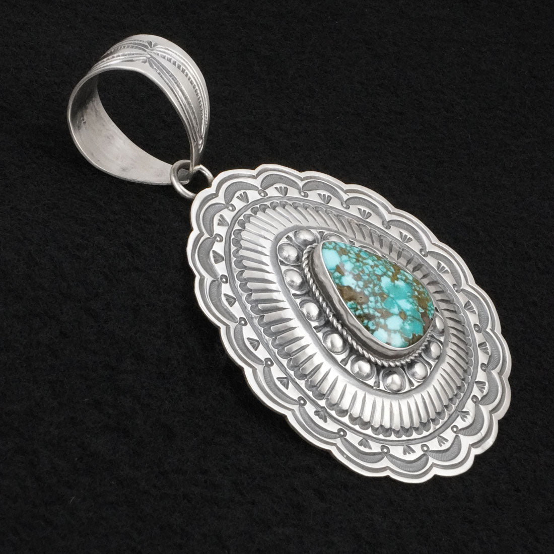 Arnold Blackgoat Turquoise & Sterling Silver Pendant