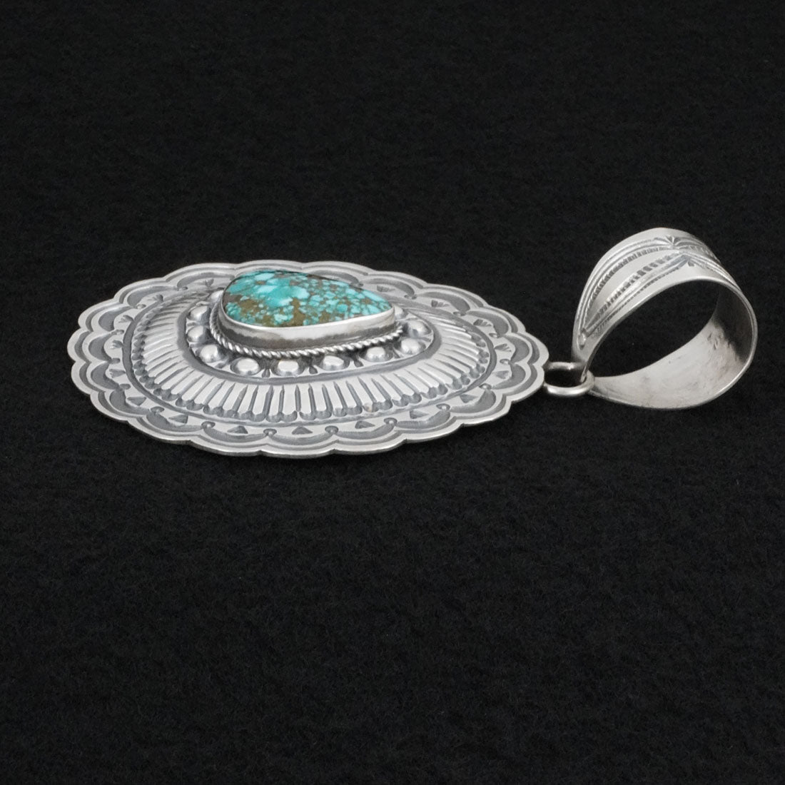 Arnold Blackgoat Turquoise & Sterling Silver Pendant
