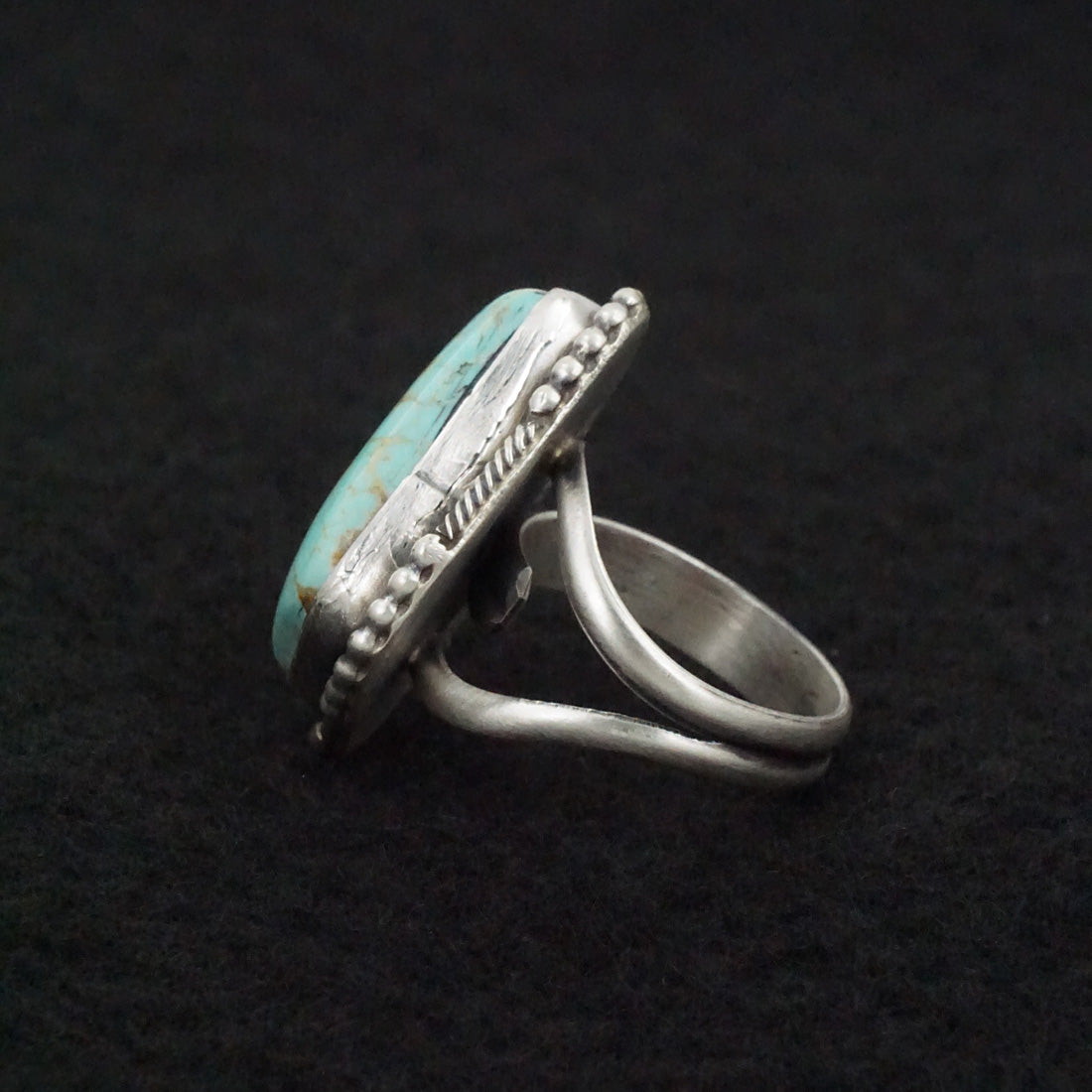 Jameson Garcia Turquoise & Sterling Silver Ring Adjustable