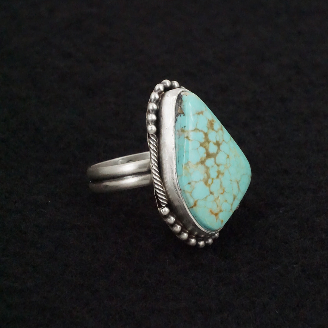 Jameson Garcia Turquoise & Sterling Silver Ring Adjustable