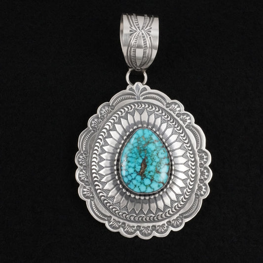 Arnold Blackgoat Turquoise & Sterling Silver Pendant