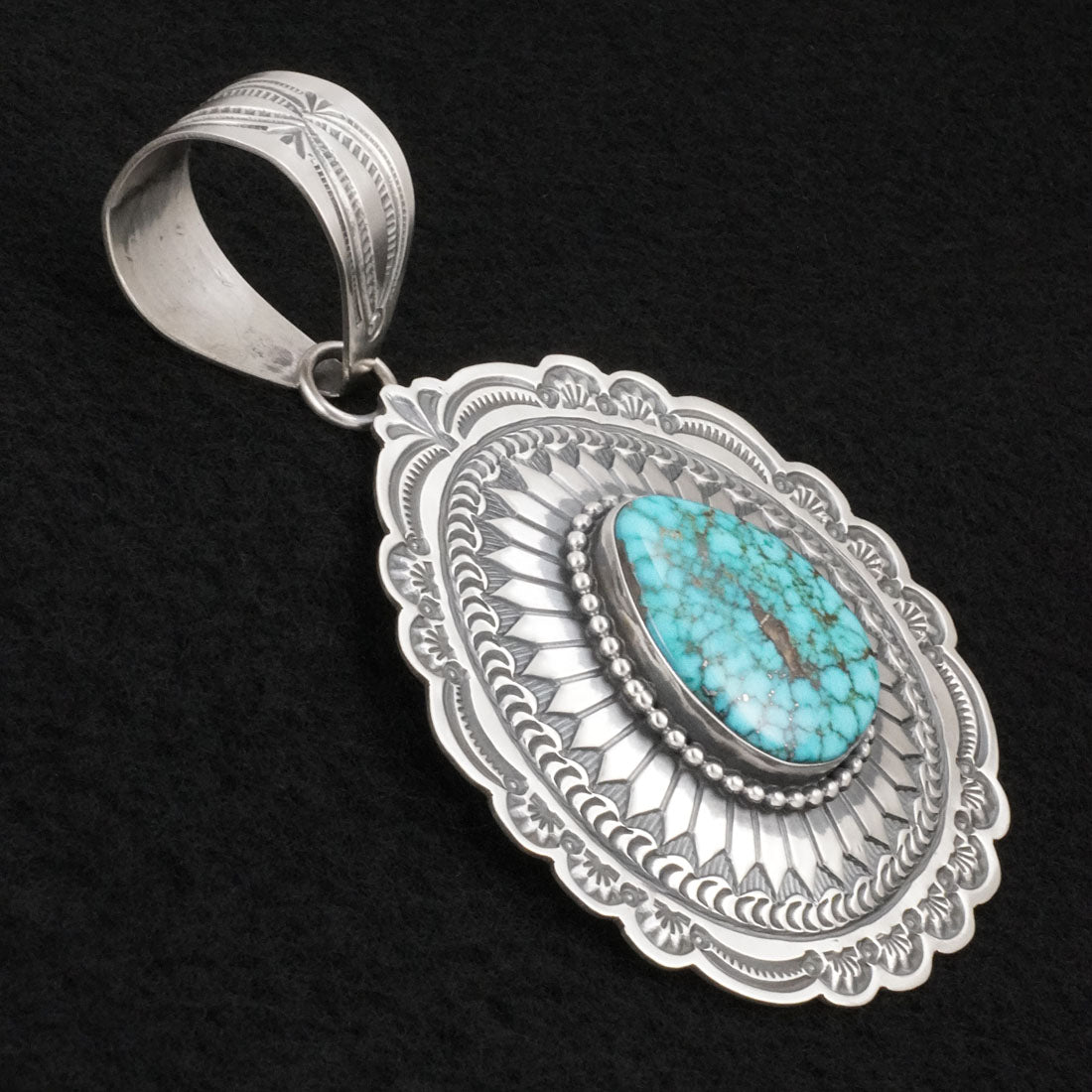 Arnold Blackgoat Turquoise & Sterling Silver Pendant