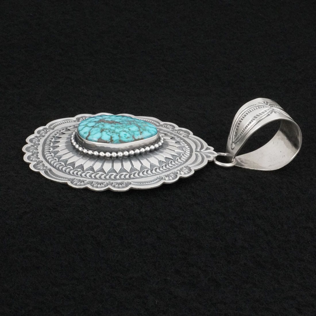 Arnold Blackgoat Turquoise & Sterling Silver Pendant