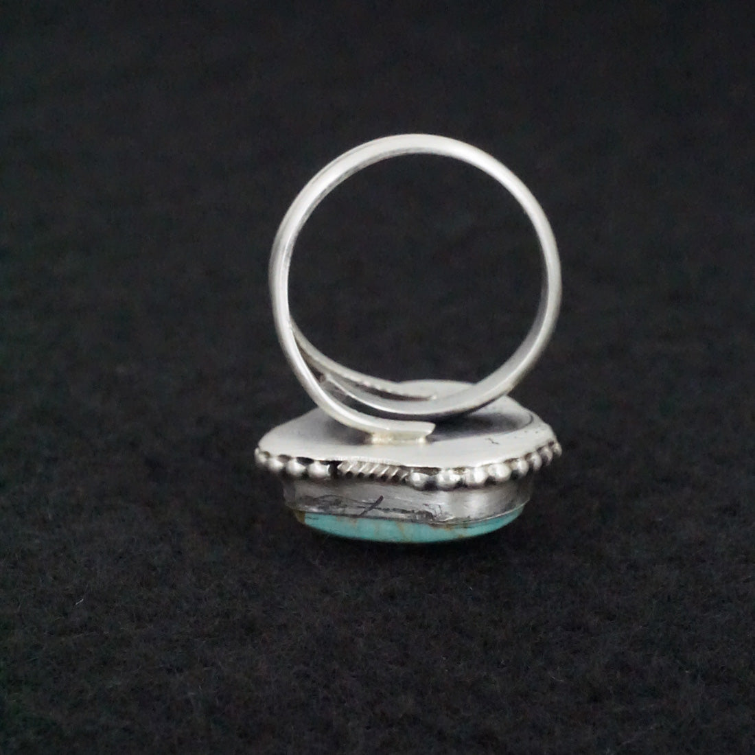 Jameson Garcia Turquoise & Sterling Silver Ring Adjustable