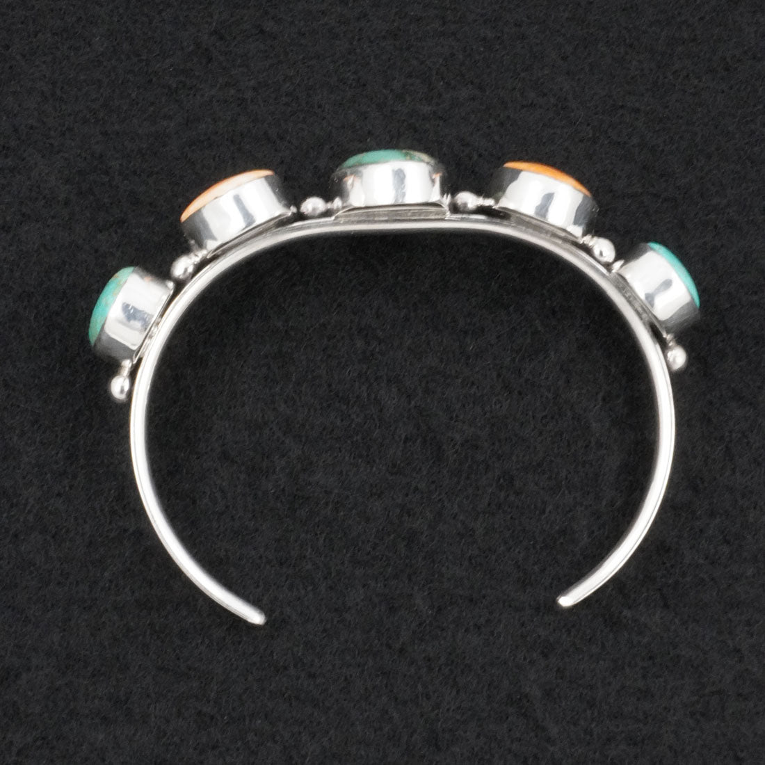 Paul Largo Turquoise, Spiny Oyster & Sterling Silver Bracelet