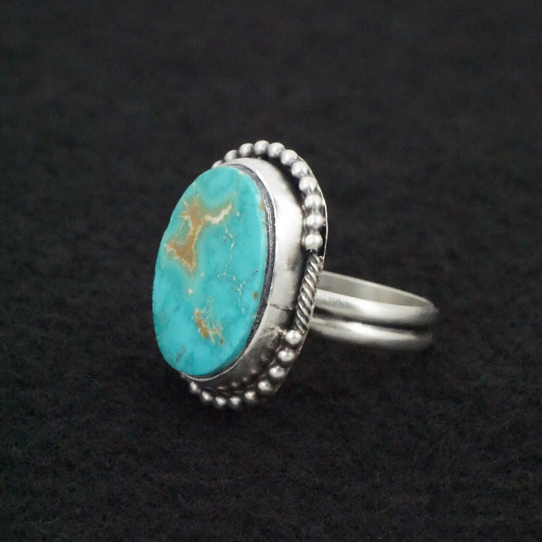 Jameson Garcia Turquoise & Sterling Silver Ring Adjustable