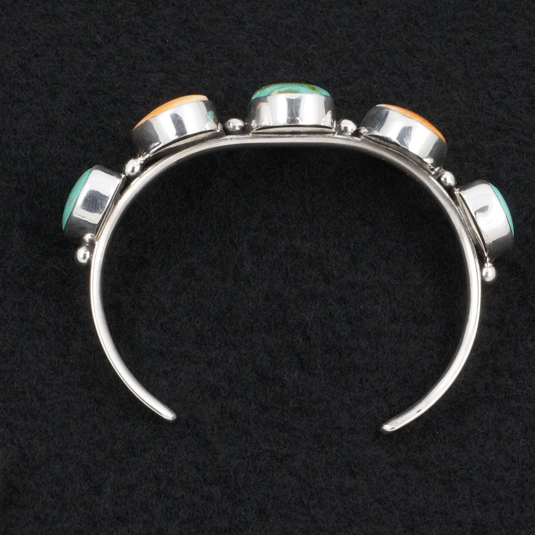 Paul Largo Turquoise, Spiny Oyster & Sterling Silver Bracelet