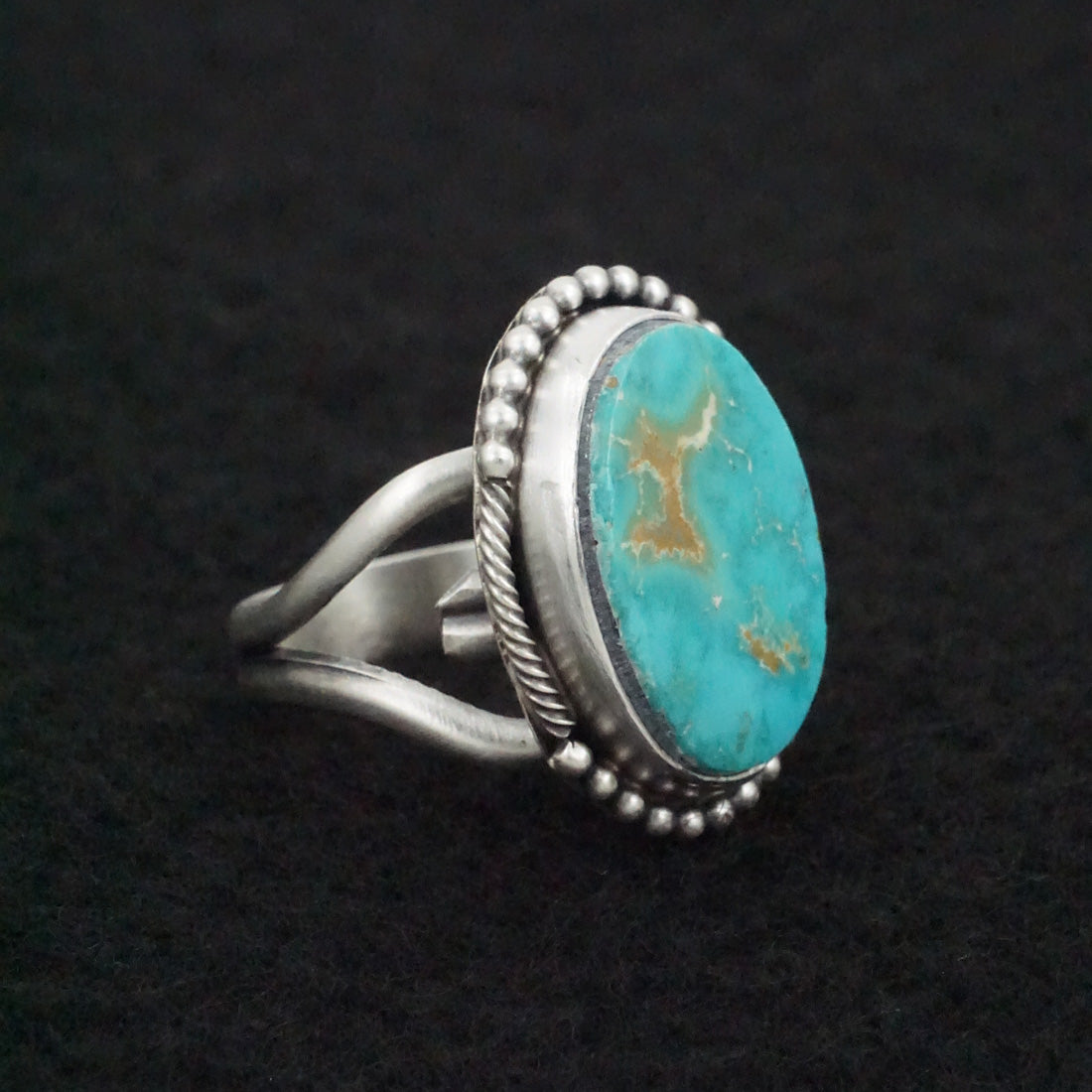 Jameson Garcia Turquoise & Sterling Silver Ring Adjustable