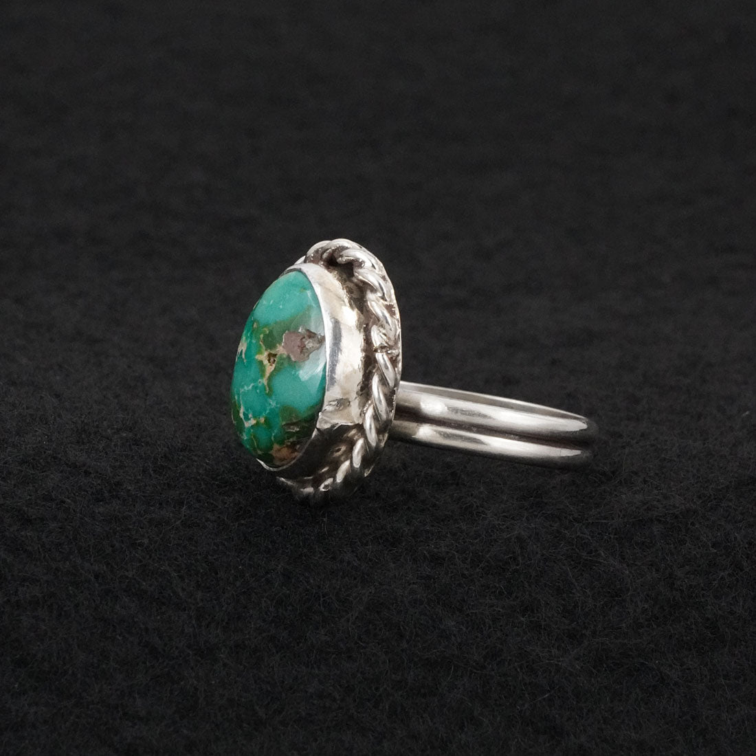 Antwone Brown Turquoise & Sterling Silver Ring Size Adj.