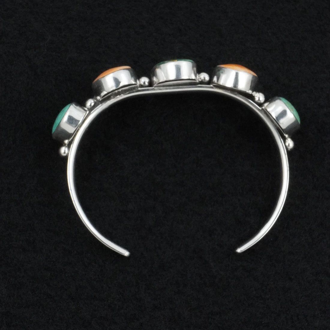 Paul Largo Turquoise, Spiny Oyster & Sterling Silver Bracelet