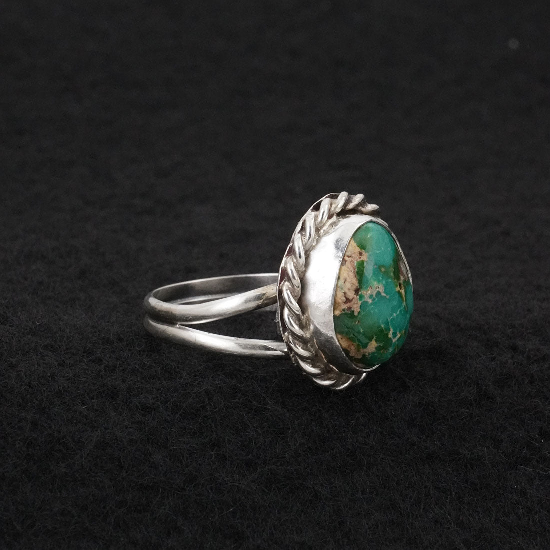 Antwone Brown Turquoise & Sterling Silver Ring Size Adj.