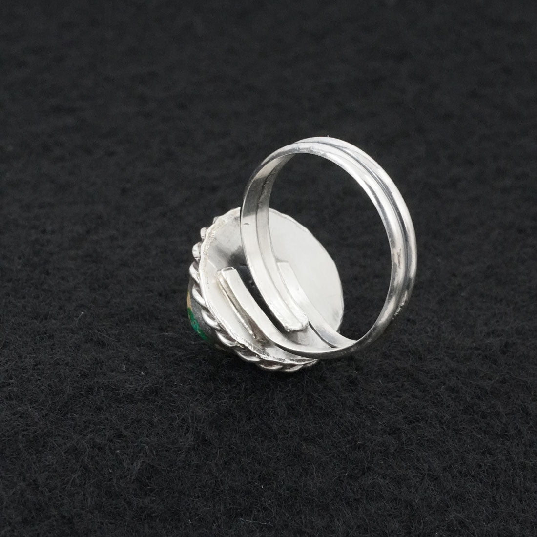 Antwone Brown Turquoise & Sterling Silver Ring Size Adj.