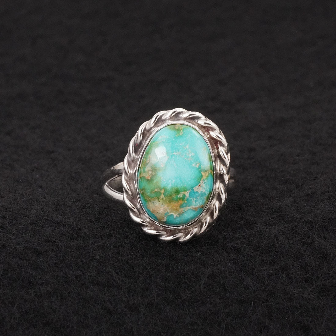 Antwone Brown Turquoise & Sterling Silver Ring Size Adj.