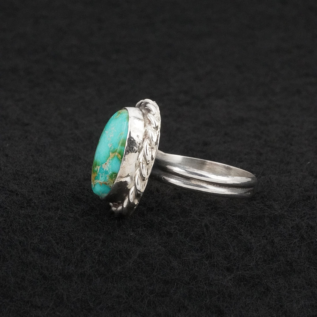 Antwone Brown Turquoise & Sterling Silver Ring Size Adj.