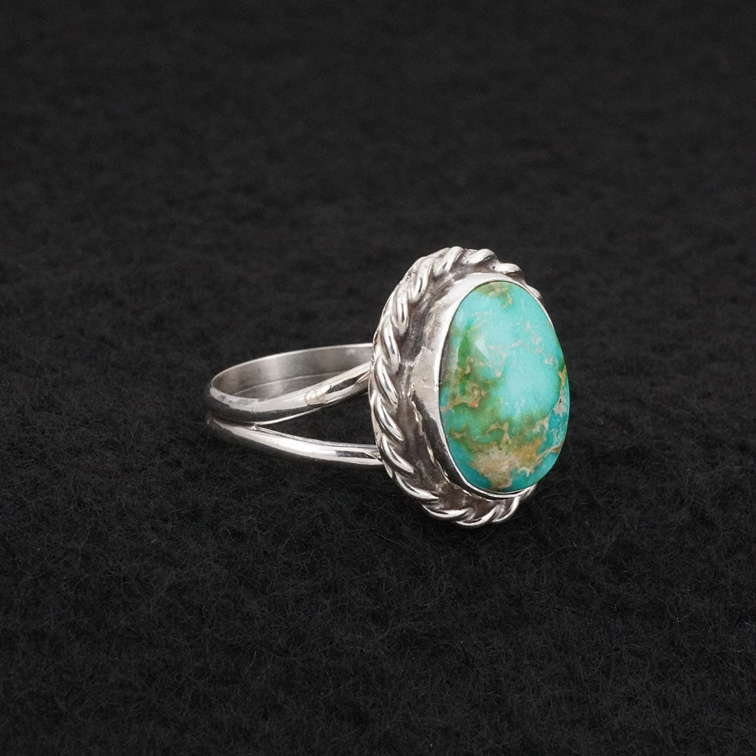 Antwone Brown Turquoise & Sterling Silver Ring Size Adj.