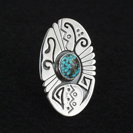 Marita Benally Turquoise & Sterling Silver Ring Size 8